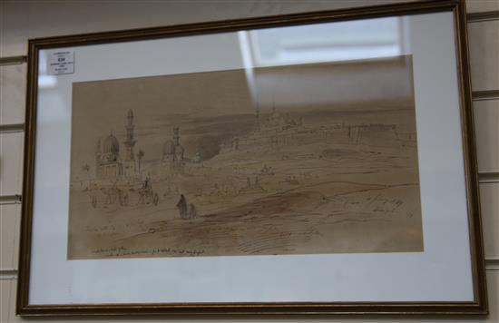 Edward Lear (1812-1888) Cairo, 10th January 1869 9.25 x 17.5in.